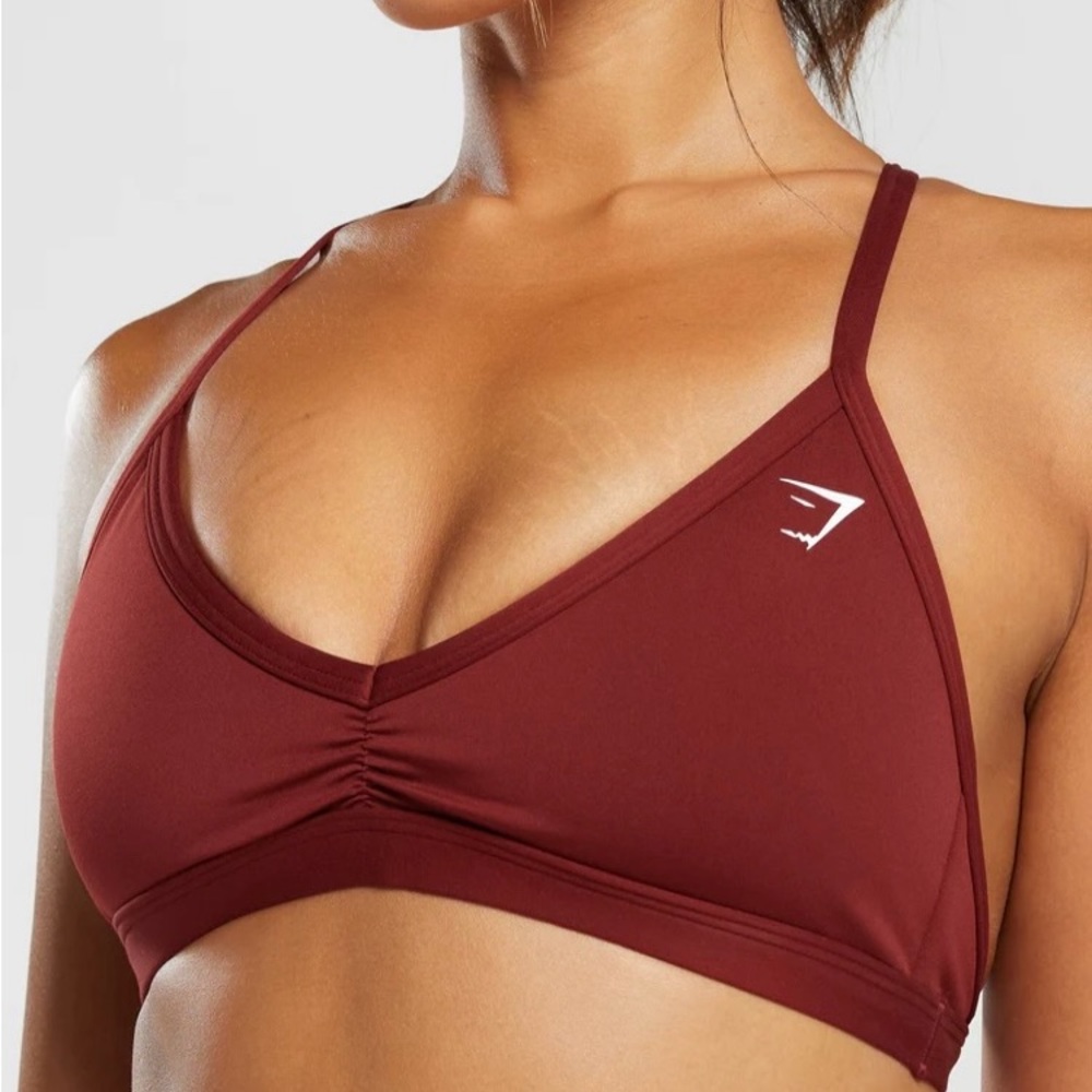 Gymshark Womens Light Support Minimal Support Sports Bra | S | Spiced Red NEW!!